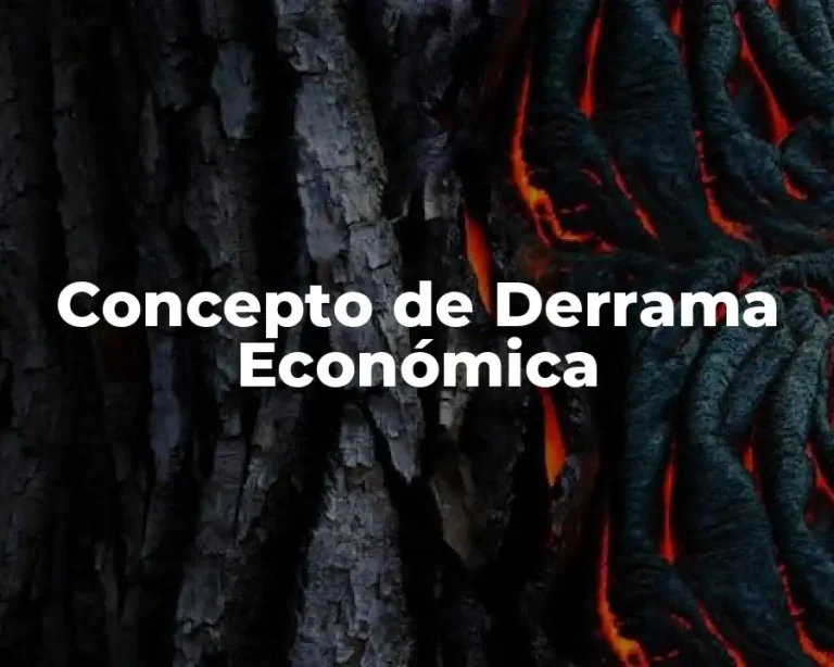 Concepto de Derrama Económica