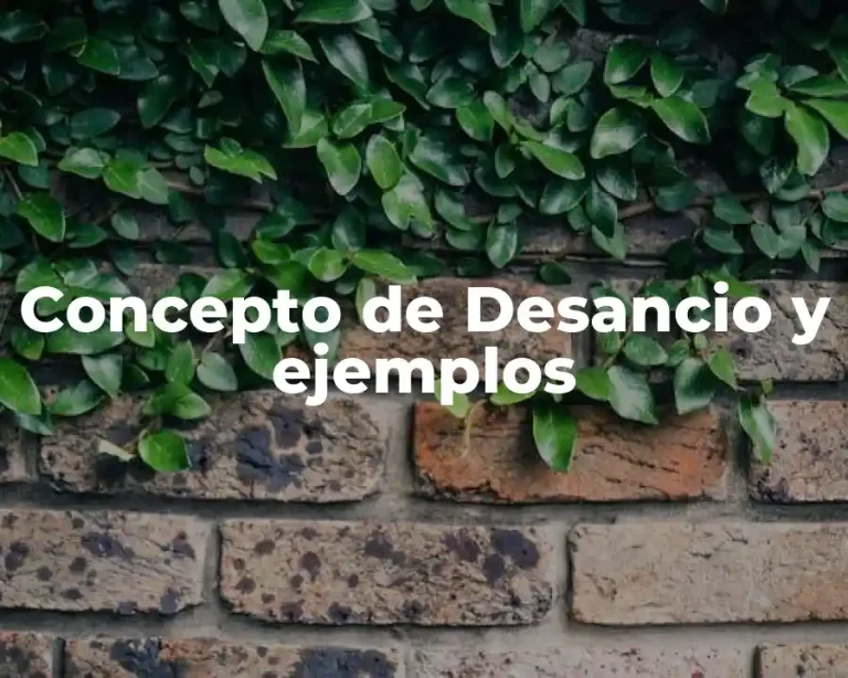 Concepto de Desancio y ejemplos