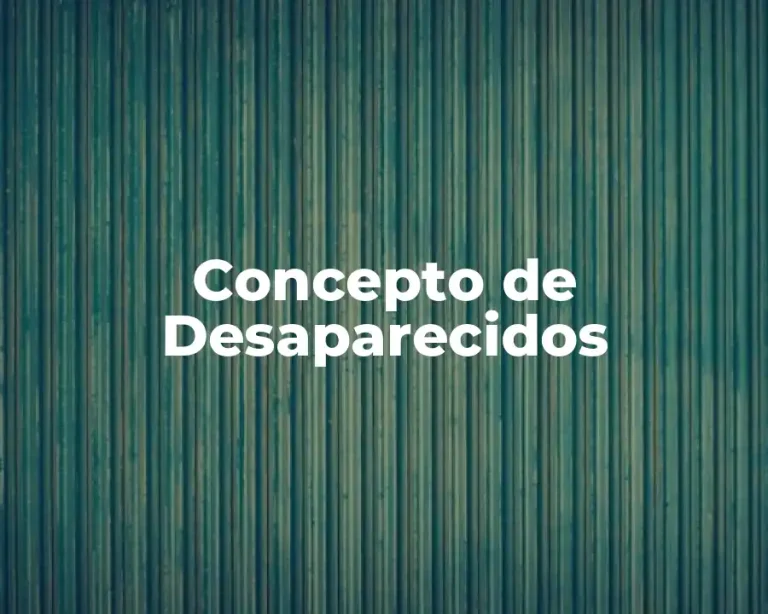 Concepto de Desaparecidos
