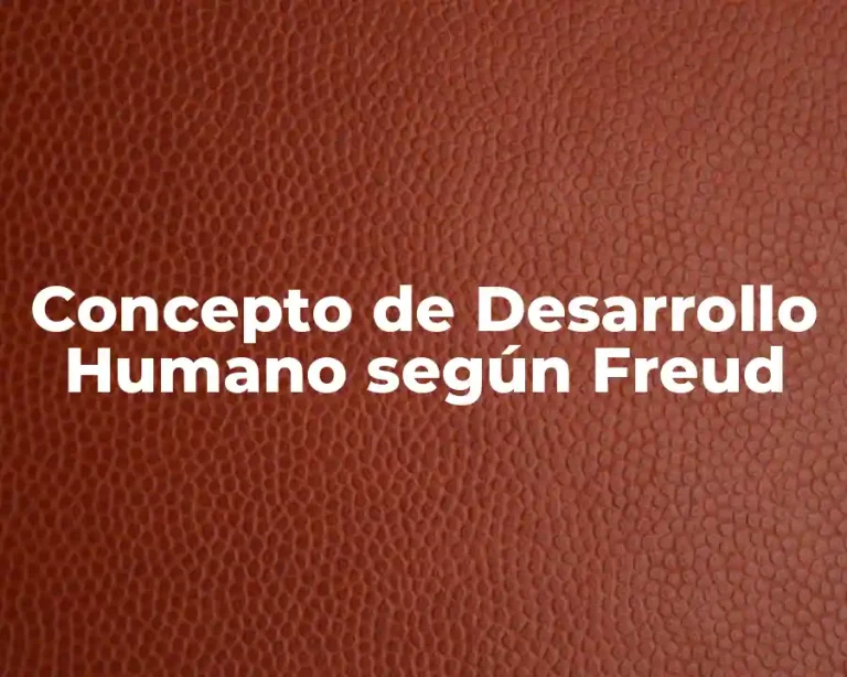 Concepto de Desarrollo Humano según Freud