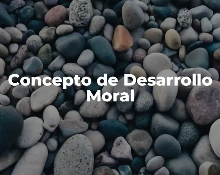 Concepto de Desarrollo Moral