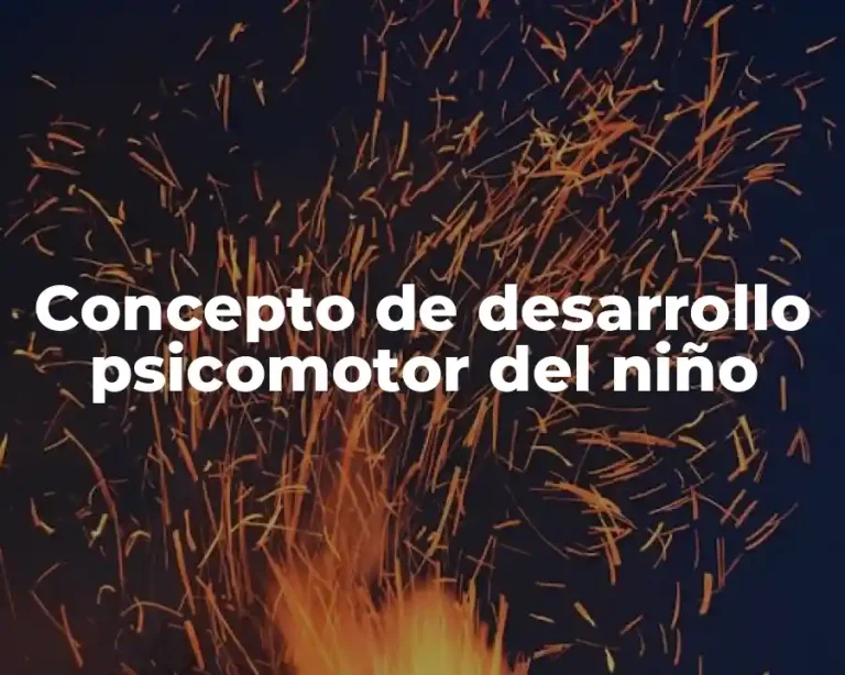 Concepto de desarrollo psicomotor del niño