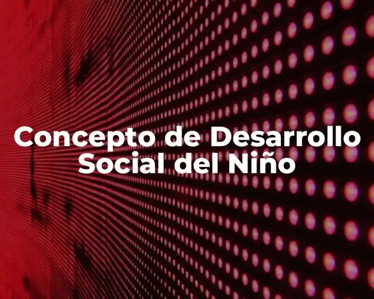 Concepto de Desarrollo Social del Niño