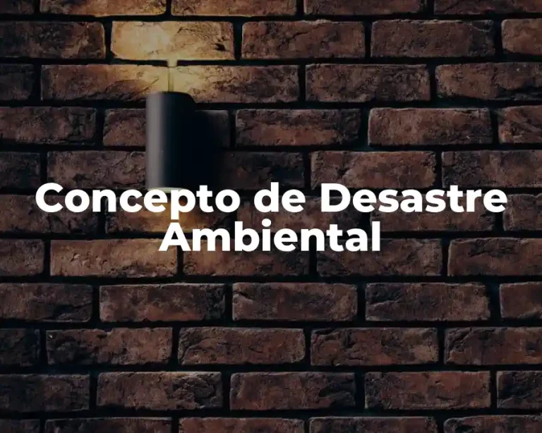 Concepto de Desastre Ambiental
