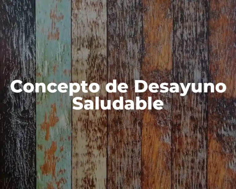 Concepto de Desayuno Saludable