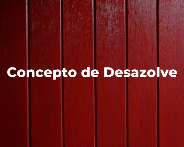 Concepto de Desazolve