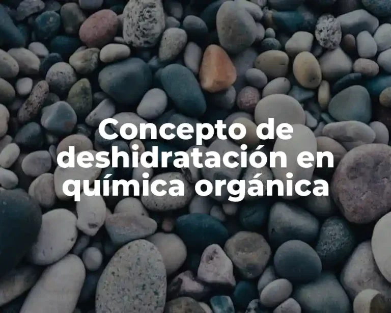 Concepto de deshidratación en química orgánica