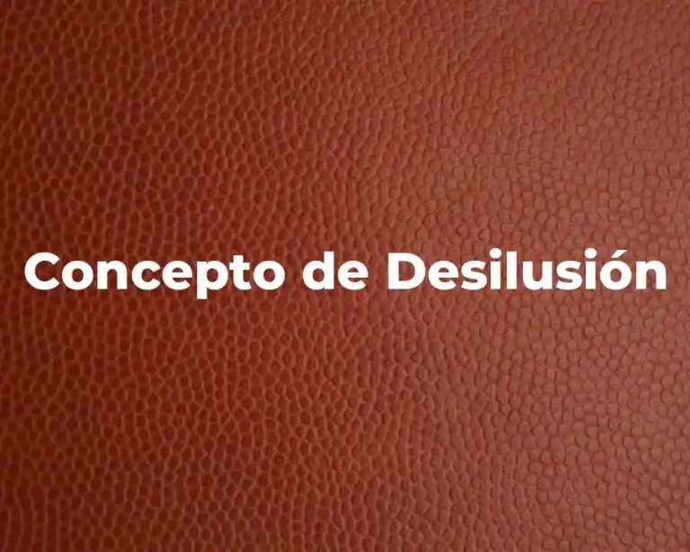 Concepto de Desilusión