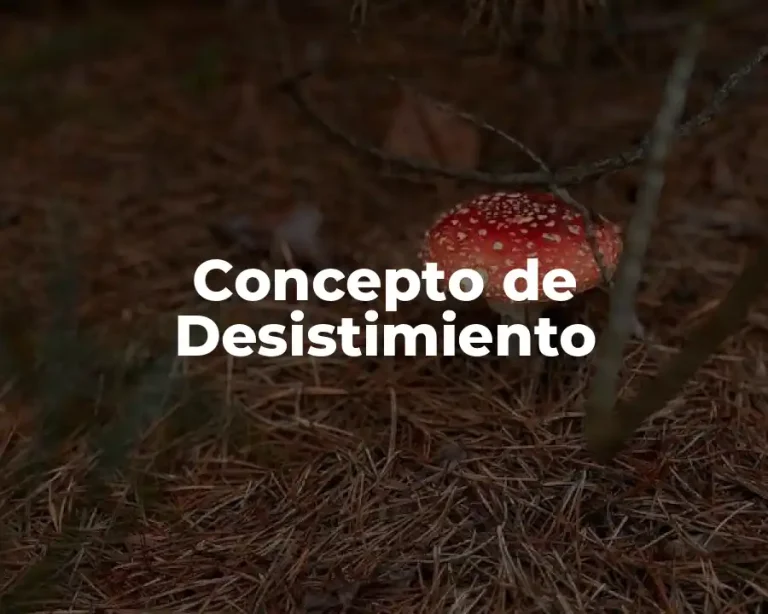 Concepto de Desistimiento
