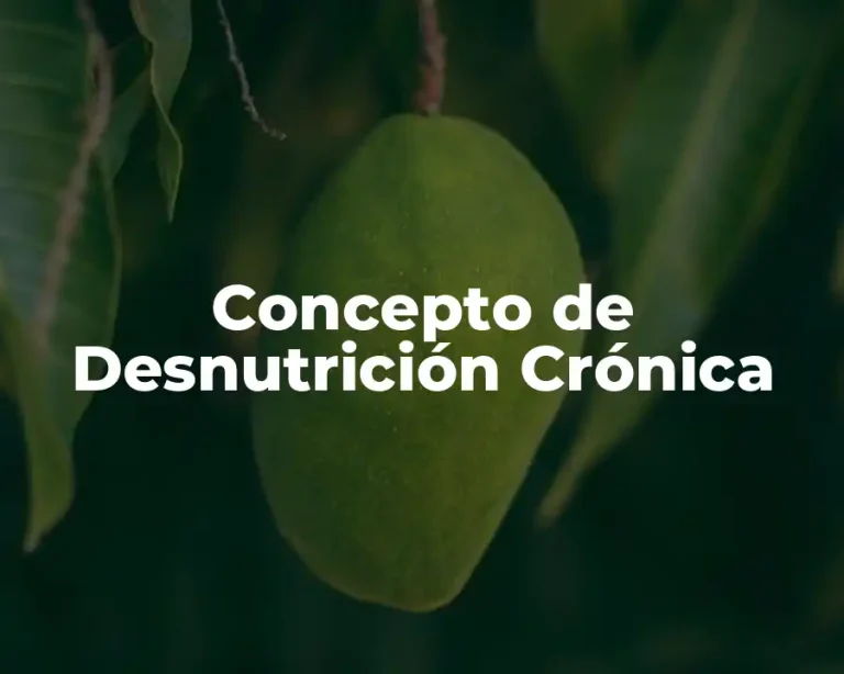 Concepto de Desnutrición Crónica