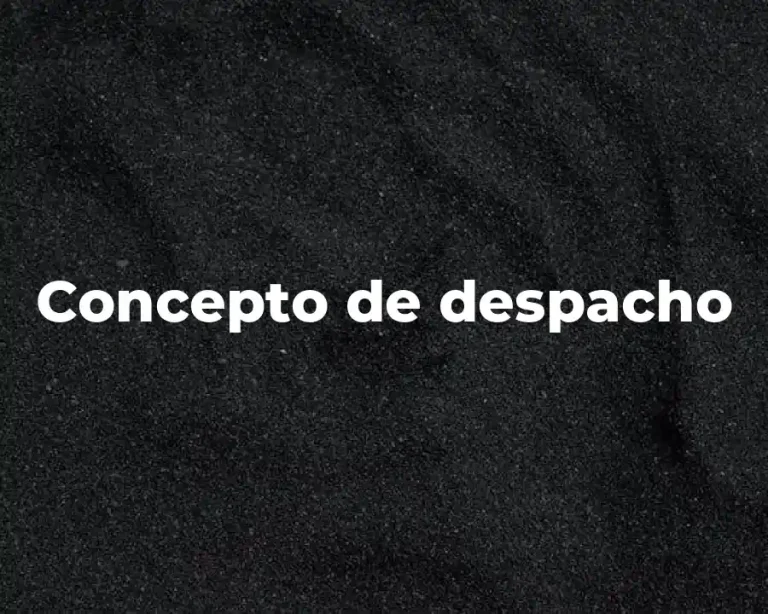 Concepto de despacho