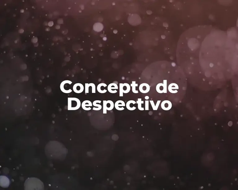 Concepto de Despectivo