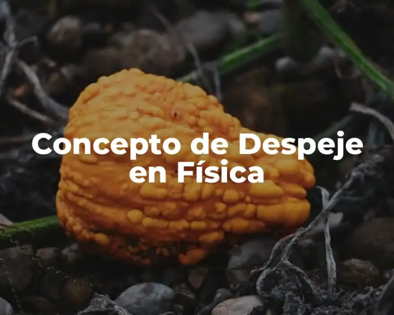 Concepto de Despeje en Física