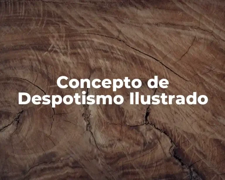 Concepto de Despotismo Ilustrado