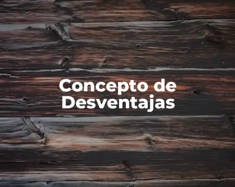 Concepto de Desventajas