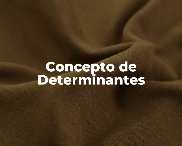 Concepto de Determinantes