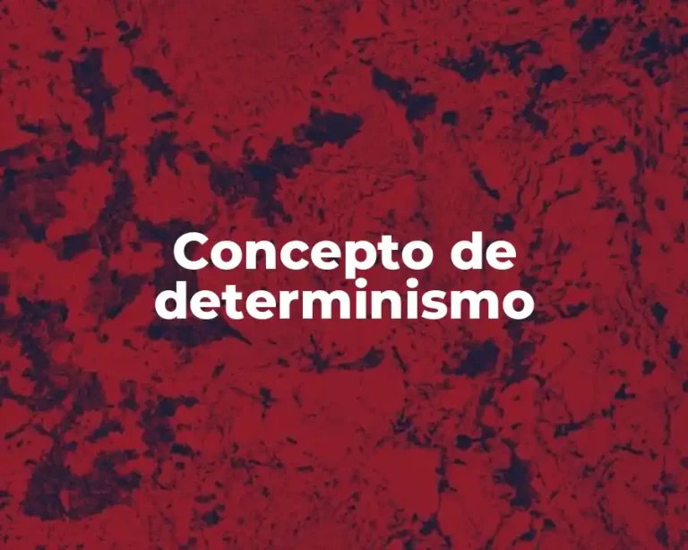 Concepto de determinismo