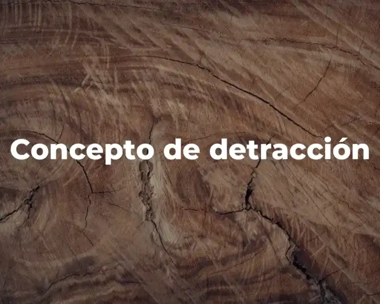 Concepto de detracción