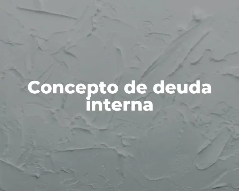 Concepto de deuda interna