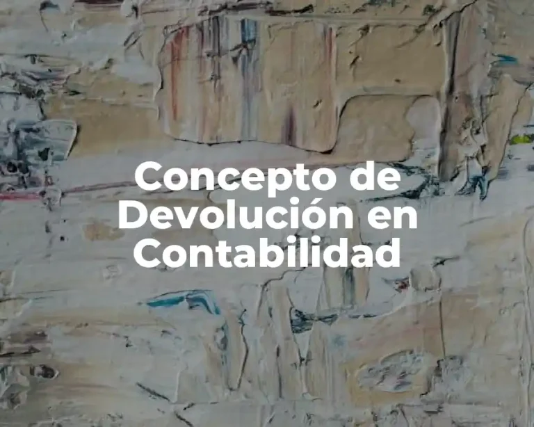 Concepto de Devolución en Contabilidad