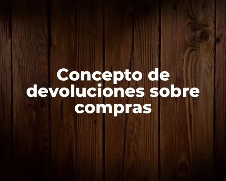 Concepto de devoluciones sobre compras