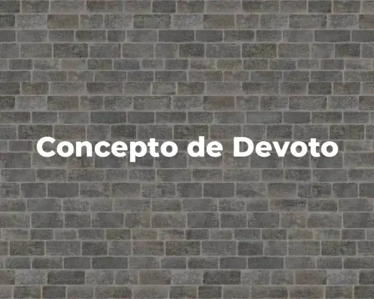 Concepto de Devoto