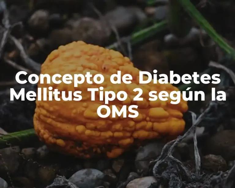 Concepto de Diabetes Mellitus Tipo 2 según la OMS