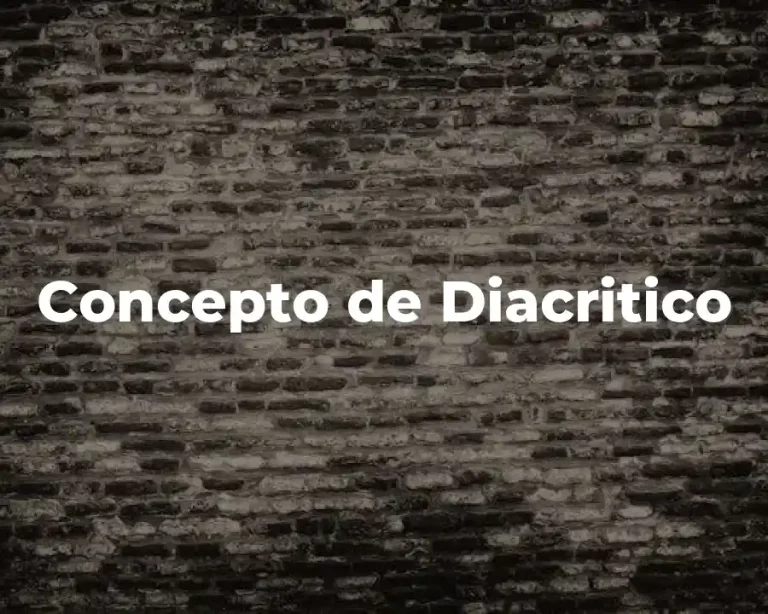 Concepto de Diacritico