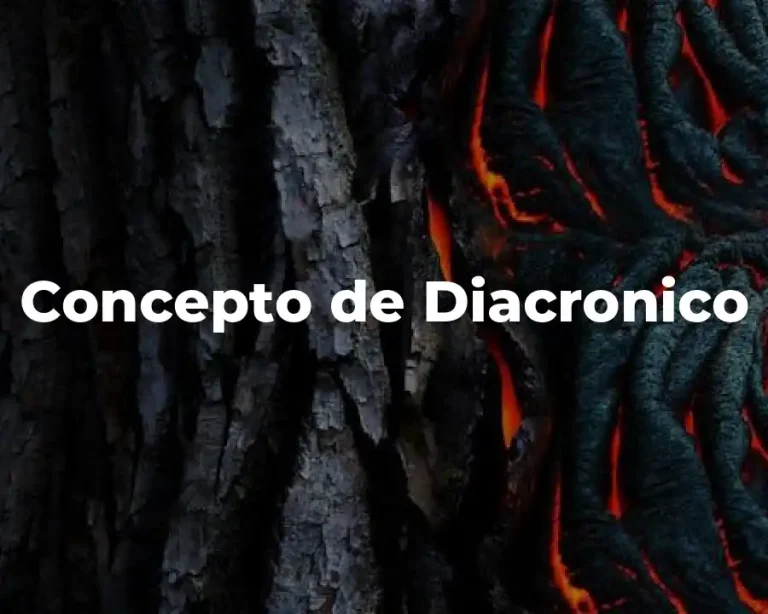Concepto de Diacronico