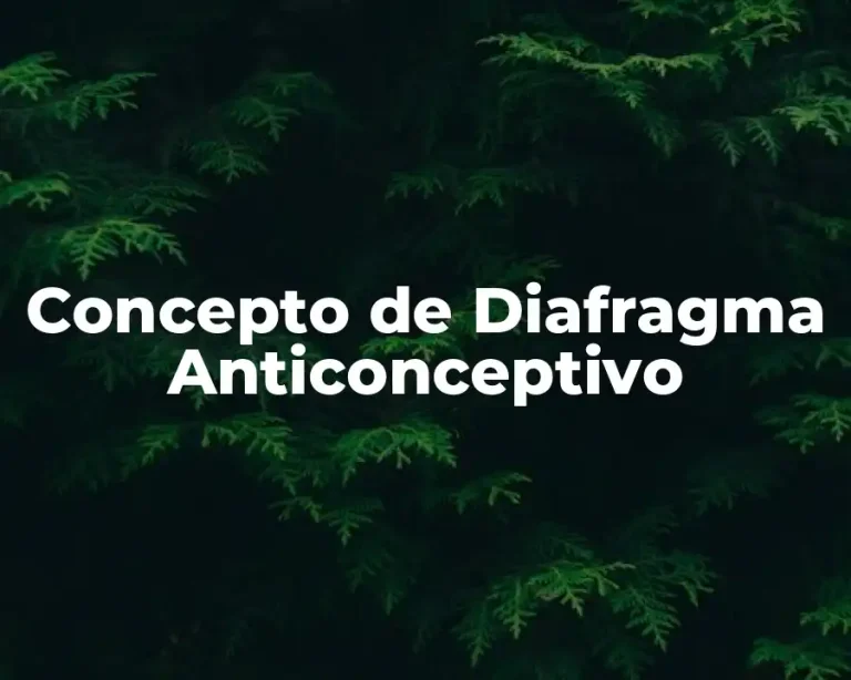 Concepto de Diafragma Anticonceptivo