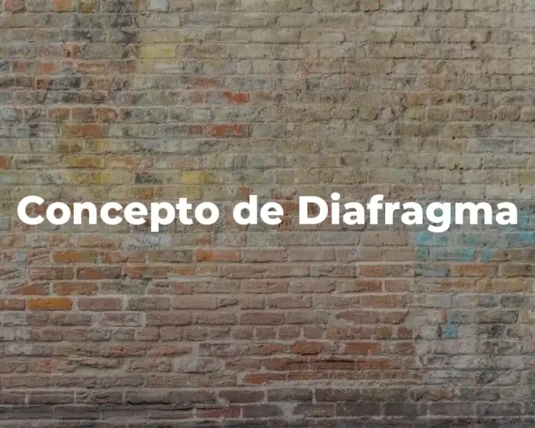 Concepto de Diafragma
