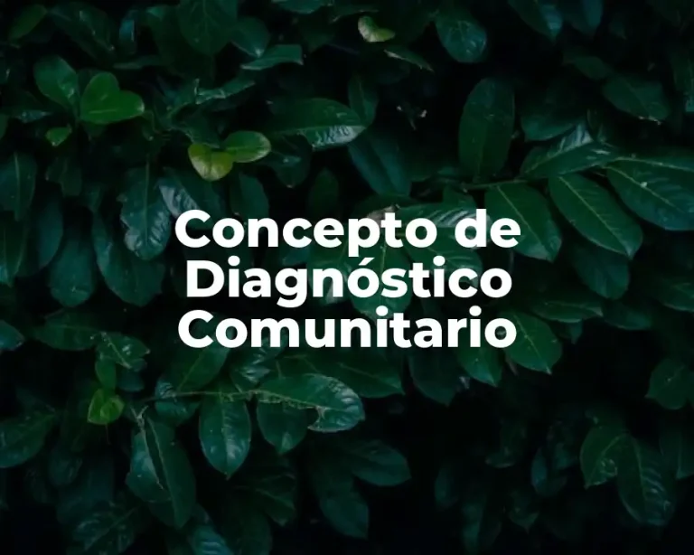 Concepto de Diagnóstico Comunitario