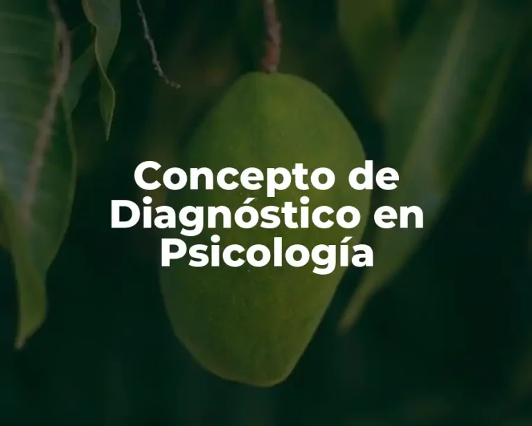 Concepto de Diagnóstico en Psicología