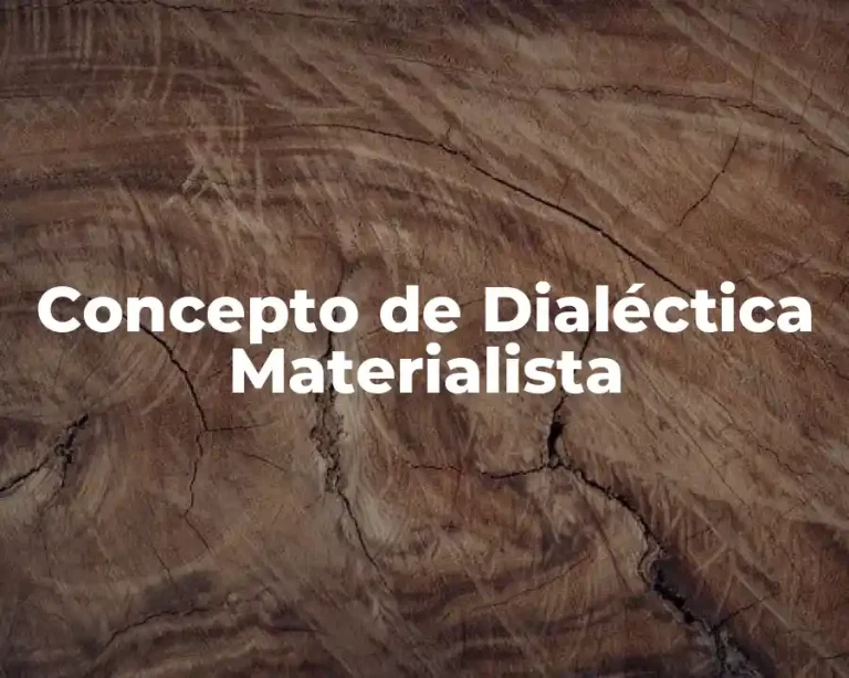 Concepto de Dialéctica Materialista