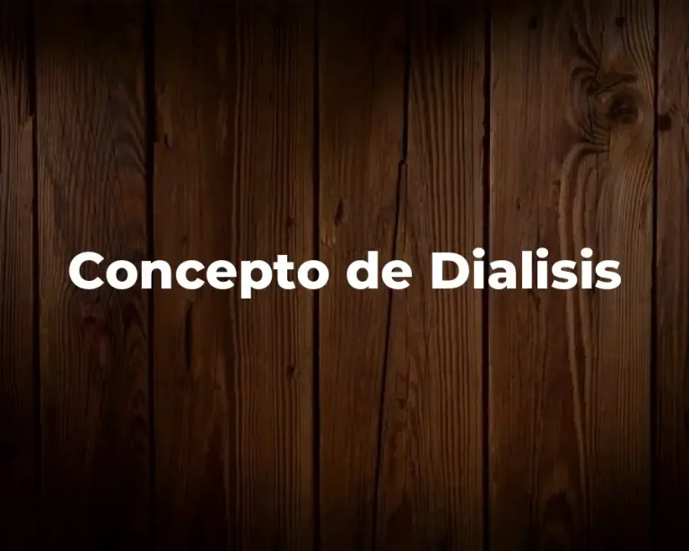 Concepto de Dialisis
