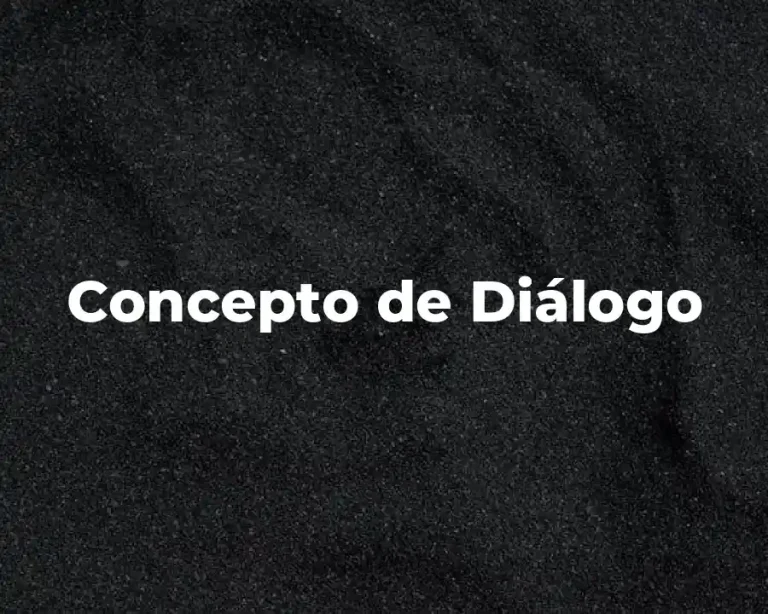 Concepto de Diálogo