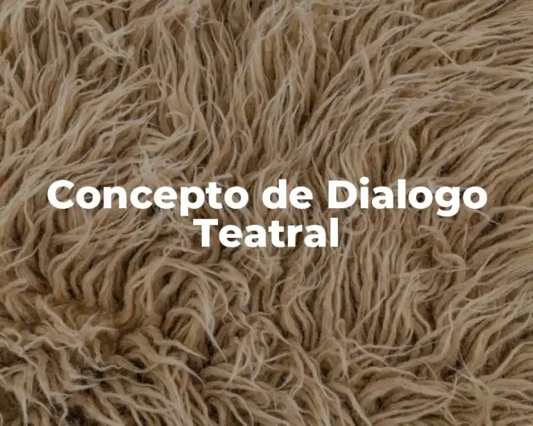 Concepto de Dialogo Teatral