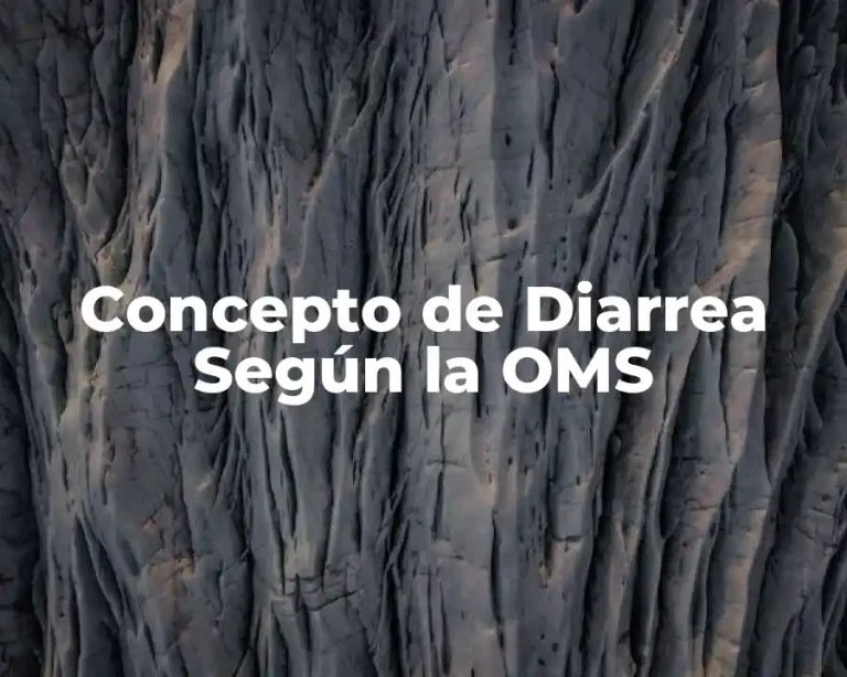 Concepto de Diarrea Según la OMS