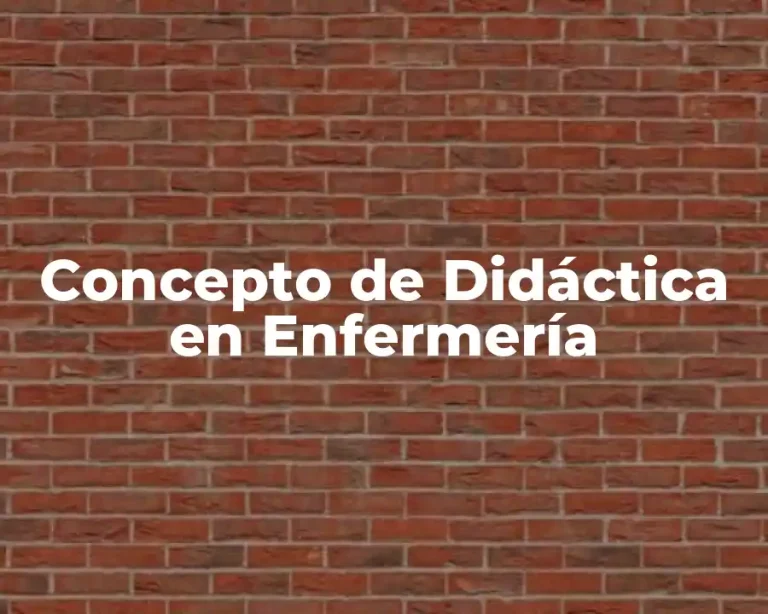 Concepto de Didáctica en Enfermería