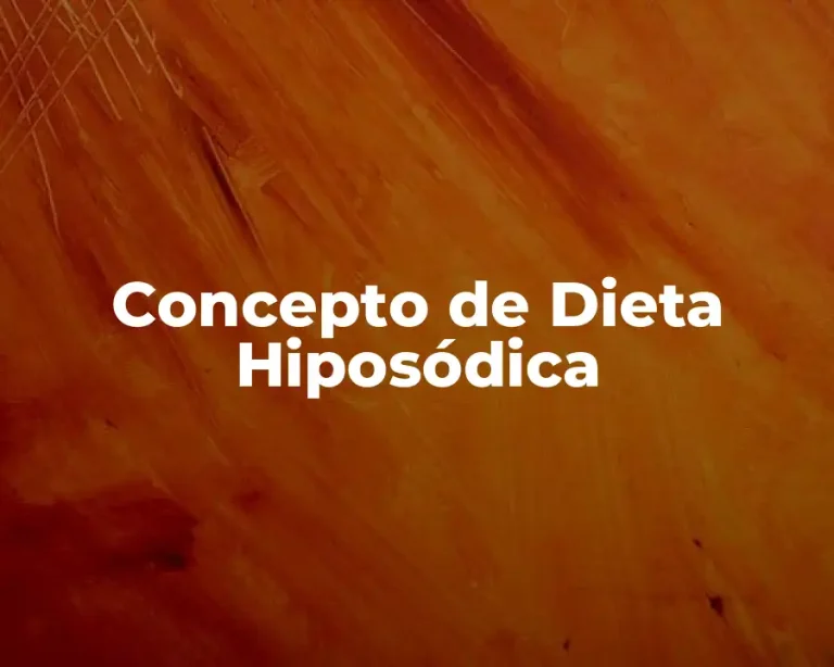 Concepto de Dieta Hiposódica