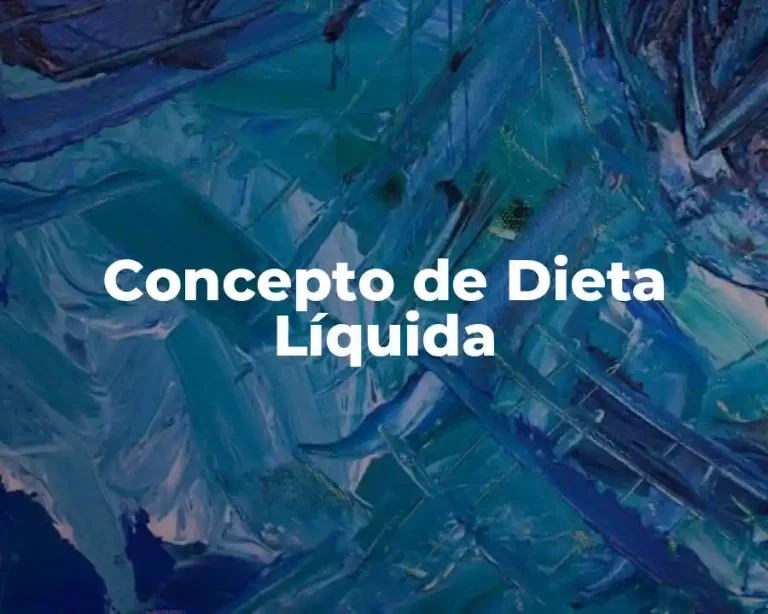 Concepto de Dieta Líquida