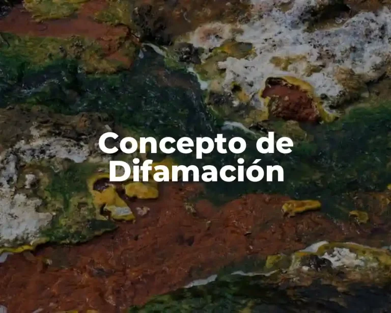 Concepto de Difamación