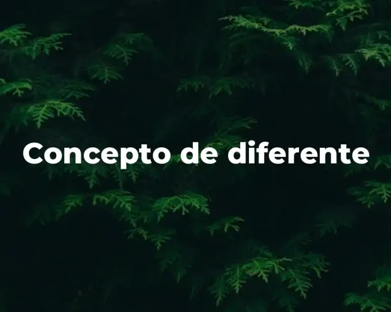 Concepto de diferente