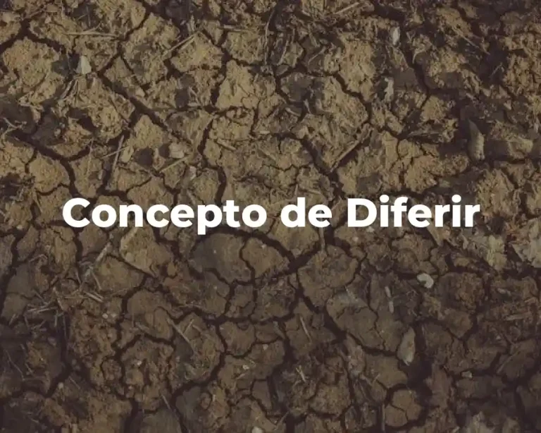 Concepto de Diferir