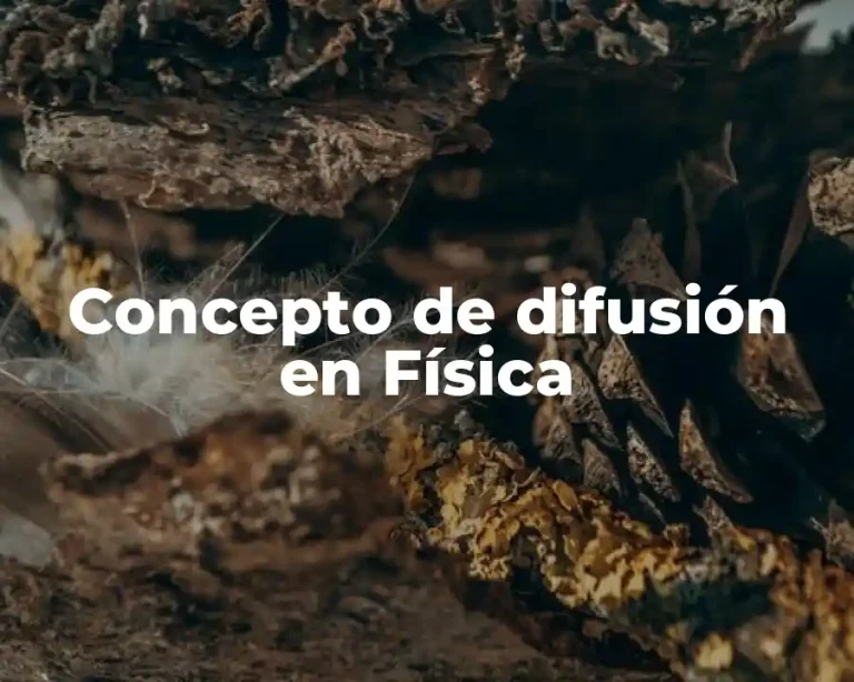 Concepto de difusión en Física