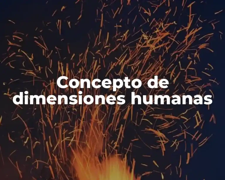 Concepto de dimensiones humanas