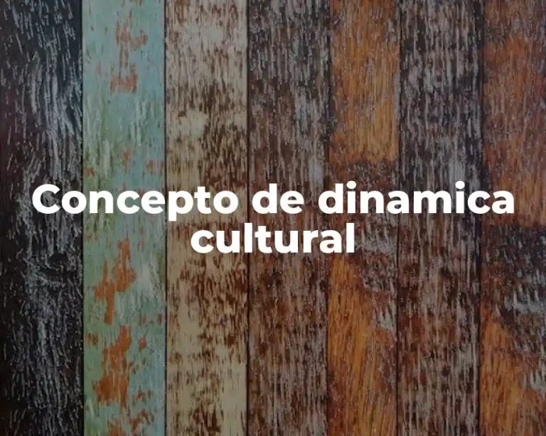 Concepto de dinamica cultural