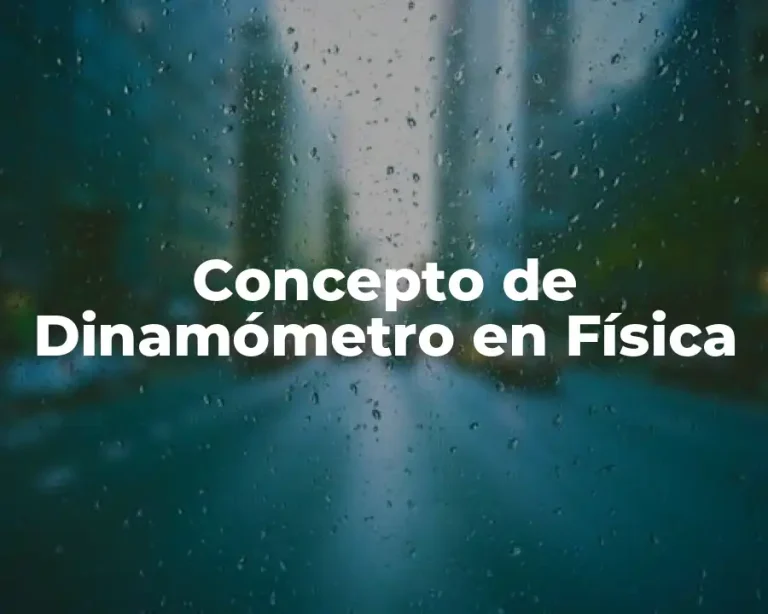 Concepto de Dinamómetro en Física