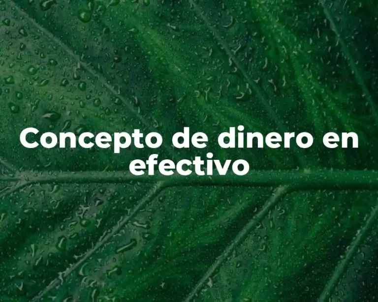 Concepto de dinero en efectivo