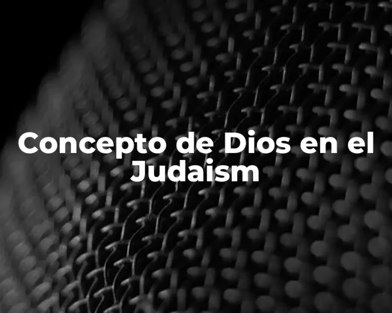 Concepto de Dios en el Judaism